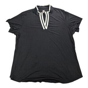 Tail White Label Women’s XXL Black Short Sleeve Golf Top Mock Neck NWOT